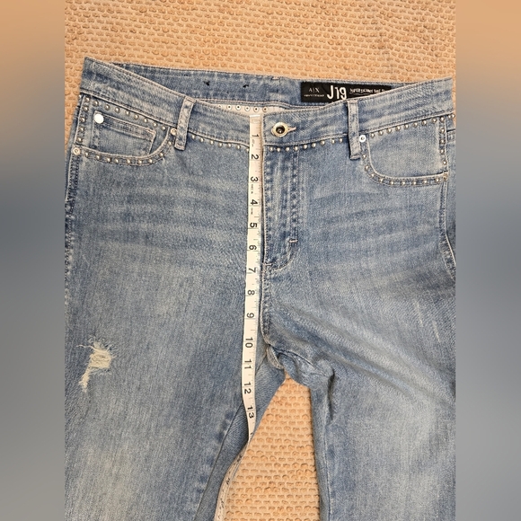 ARMANI EXCHANGE WOMEN'S J19 SUPER-SKINNY SIDE SLIT JEANS SIZE 31 - Picture 9 of 14